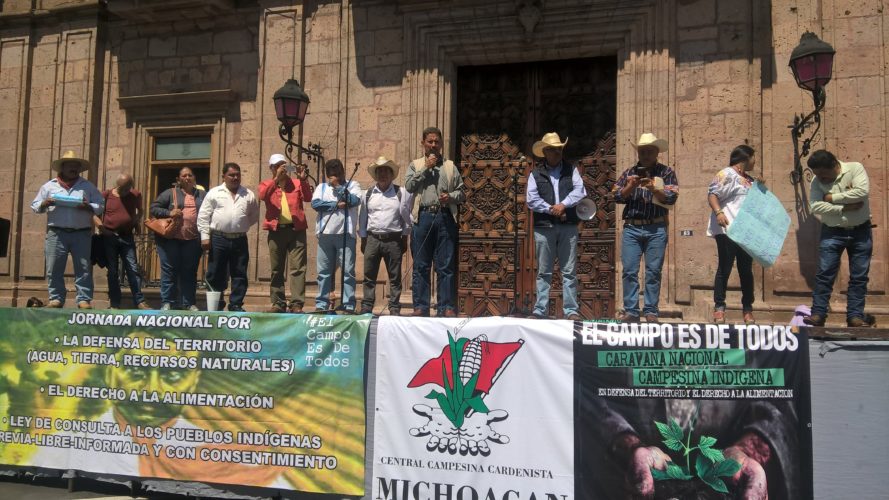 Se solidariza Sedrua con movilización campesina nacional el Campo es de Todos.