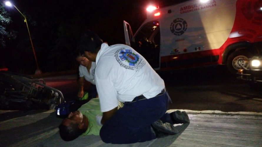 Herido al caer de su moto