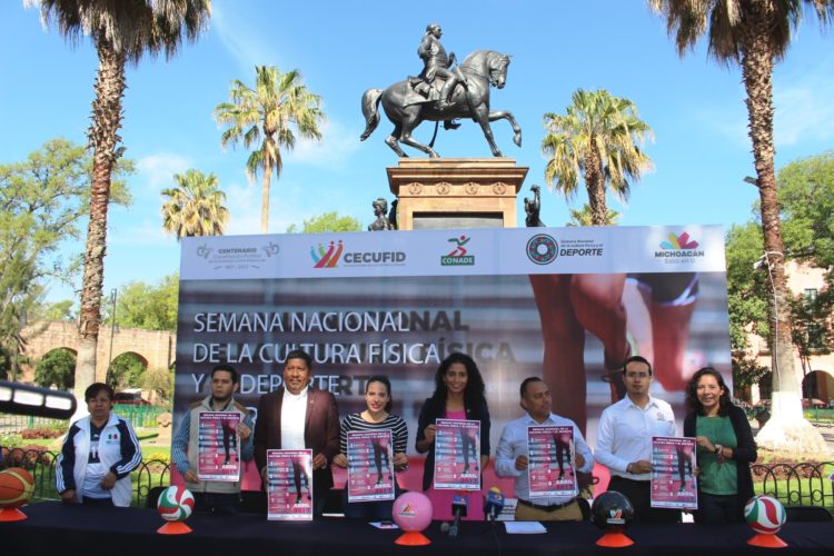 Activar físicamente a 10 mil michoacanos, meta de la Semana Nacional de la Cultura Física y el Deporte
