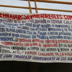 Amenazan con un levantamiento armado, en municipio de Múgica