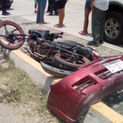 Atropellan a motociclista