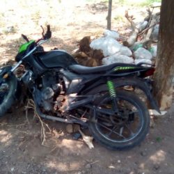 Motociclista se estrella contra un árbol, queda herido levemente