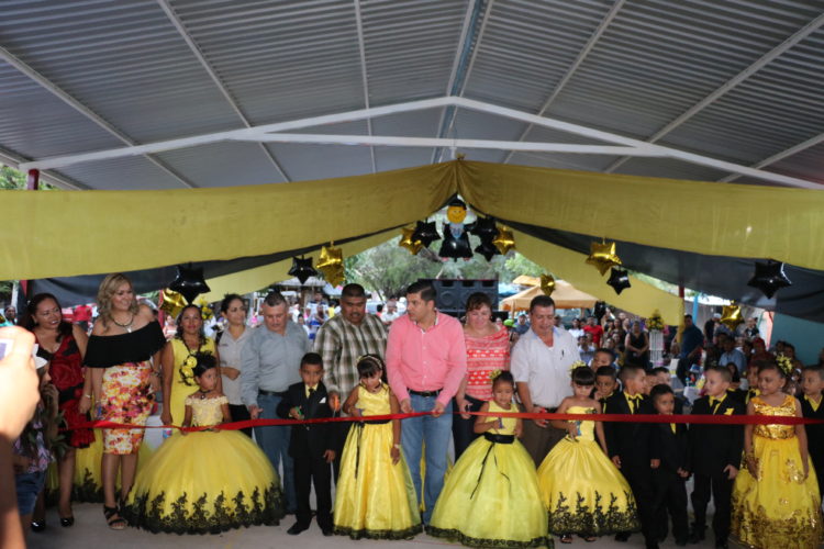 En Presa de Rosario, inauguran patio cívico en preescolar