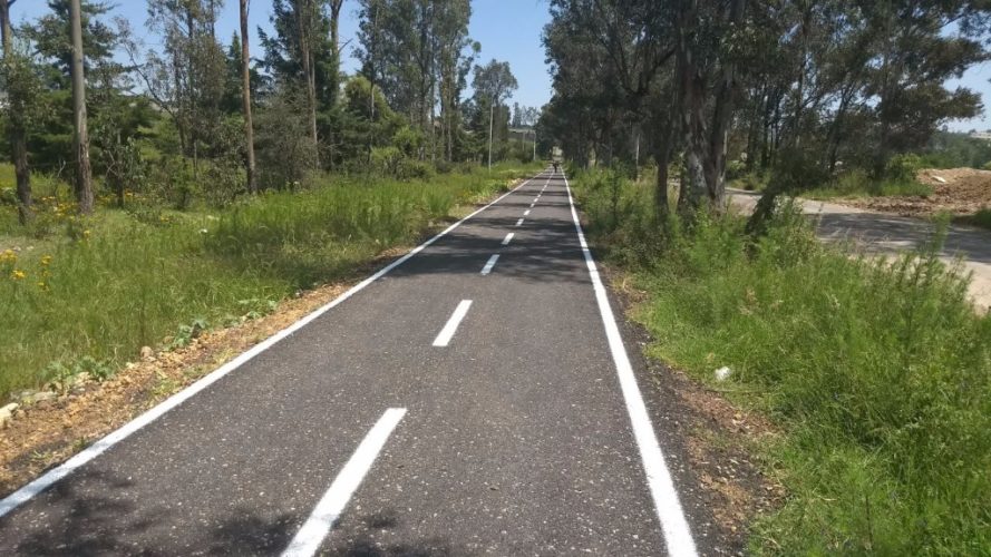 Primera etapa de la ciclopista Morelia - Pátzcuaro registra 90% de avance