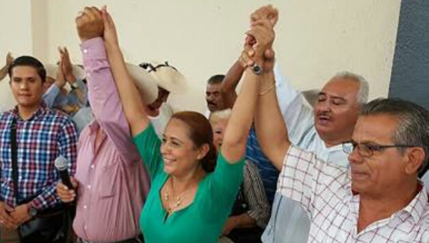 Lupita Hernández y César Chávez, precandidatos del PRI