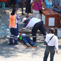 Autoridades de Apatzingán realizan simulacro de sismo