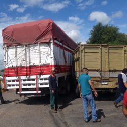 Choque entre dos camiones