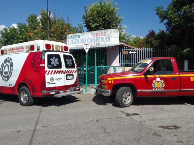 Se quema jardín de niños Lázaro Cárdenas de Apatzingán,
