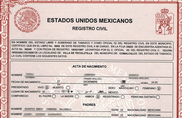 Información sobre aclaración de actas de nacimiento de adultos mayores