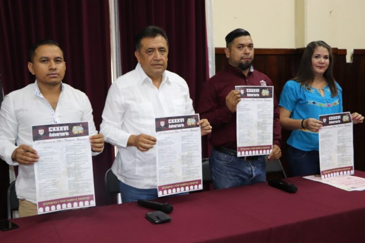 Presentan programa por el 136 Aniversario de la Ciudad