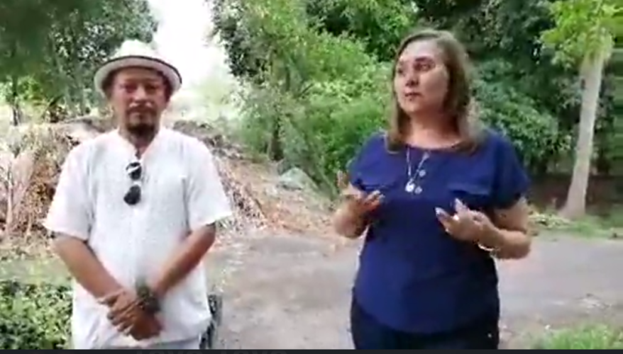 Entrega Cuquita Cabrera otro cargamento de plantas