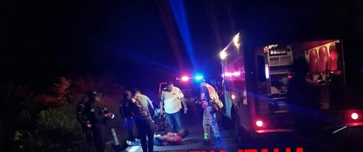 Heridos al derrapar en motocicleta