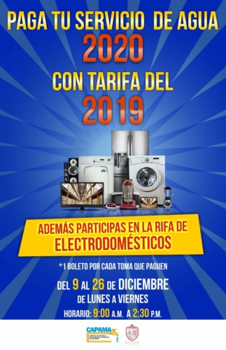 El próximo lunes inicia promoción de "pronto pago" del agua potable