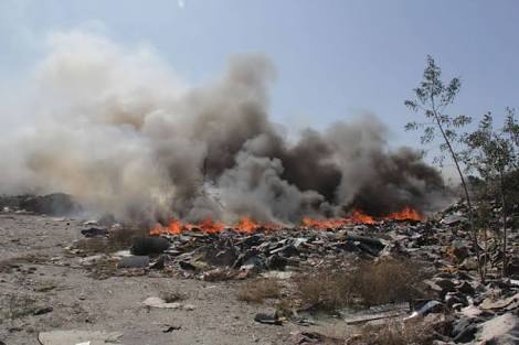 Hasta de $1,500 las multas por quemar basura
