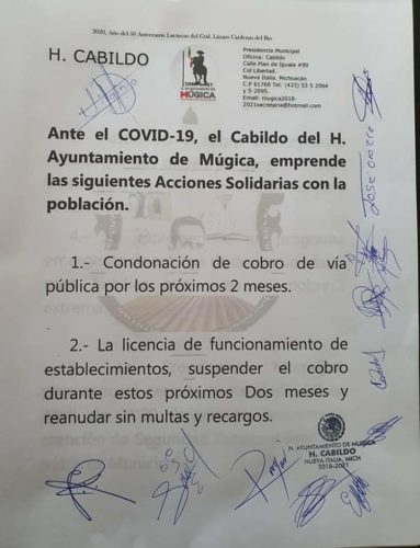 Ayuntamiento de Múgica emprende las siguientes acciones solidarias con la población