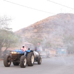 Raymundo Arreola inició campaña de sanitización, en Nueva Italia