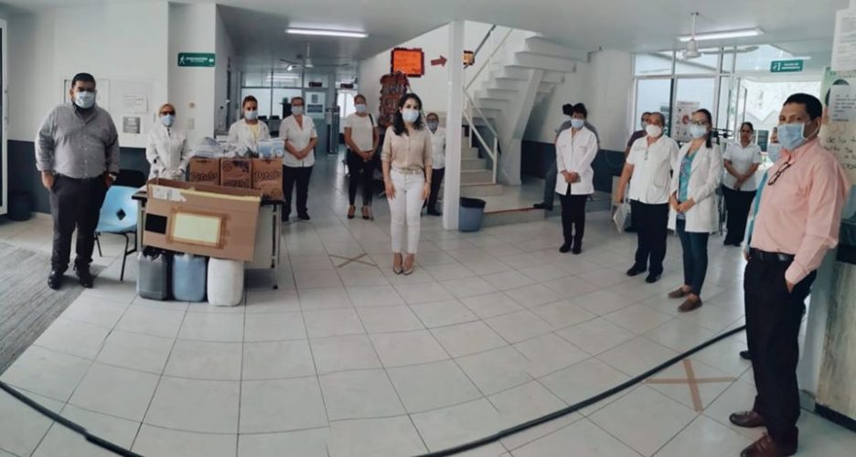 Hospital Militar y Centro del Diputado Federal material para protección y limpieza