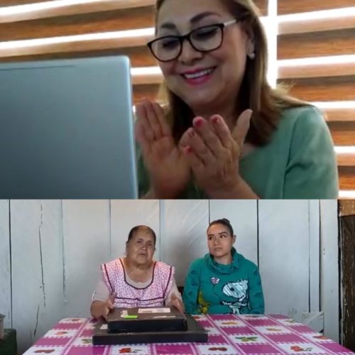 Reconoce Cuquita Cabrera a Doña Ángela, en sesión virtual del Congreso Local