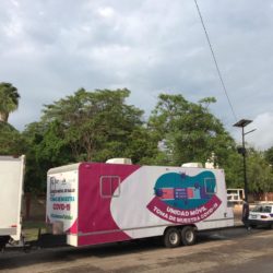 Instalan módulo para muestreo del Covid-19 en el parque infantil "Amanecer"