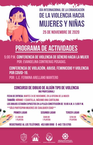 Convoca IMMA a concurso de dibujo por Día Contra Violencia a Mujeres
