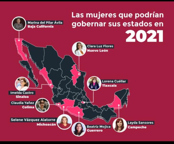 Mujeres a las gubernaturas en 2021