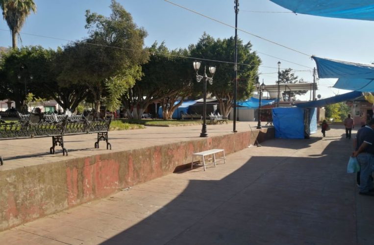 Funciona dispositivo de seguridad anti-Covid-19, en Acahuato