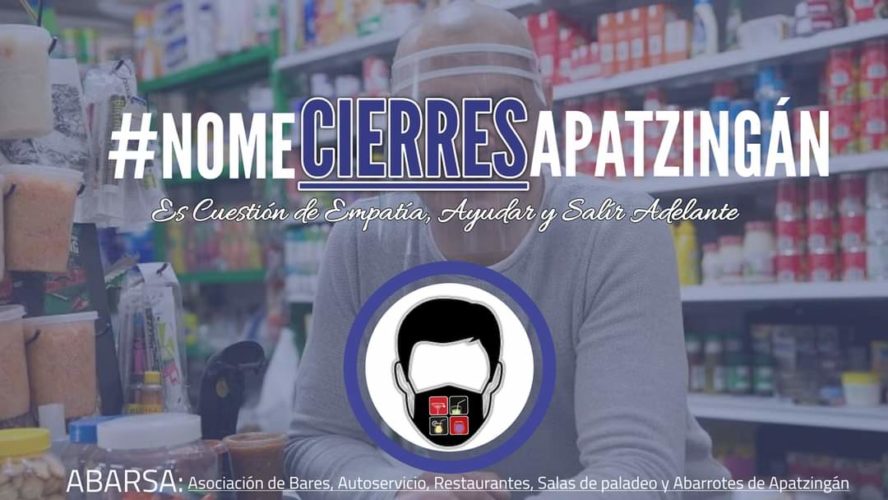 Comerciantes se manifiesta contra cierre de negocios 