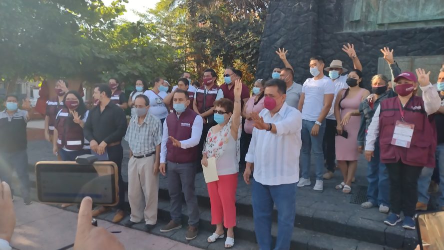 Morenistas apatzinguenses apoyan a Morón 