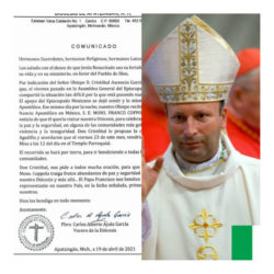 Nuncio Apostólico oficiará misa por la paz en aguililla, el viernes