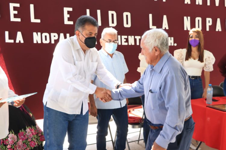 Celebran aniversario del Ejido La Nopalera. 